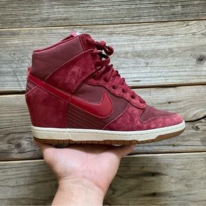 Women Nike Dunk Sky High Essential Team Red Shoes Sneakers